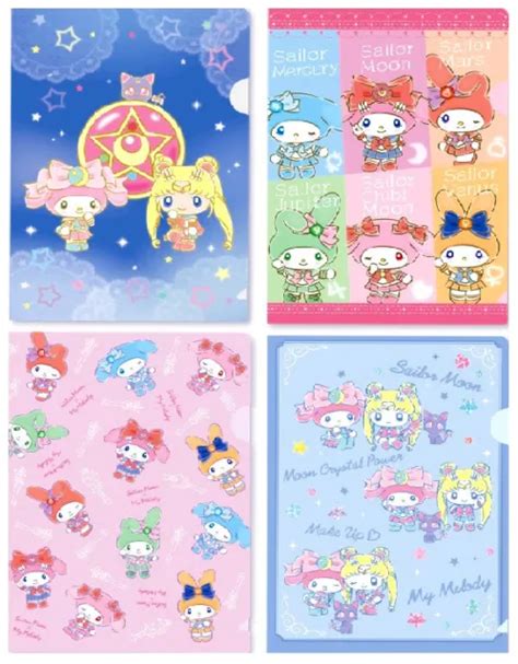 Seven Eleven Japan Sailor Moon Sanrio My Melody 7 11 Lot 4 File Folder