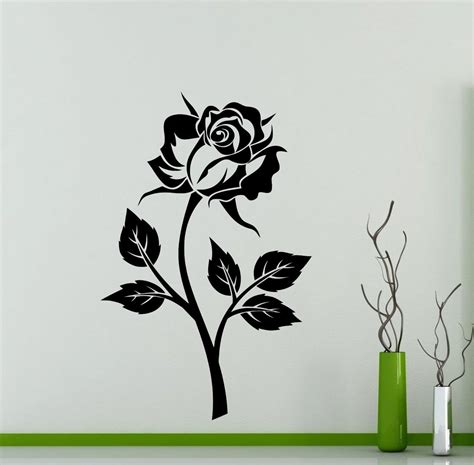 Rose Wall Vinyl Decal Floral Sticker Home Art Interior Decoration Any