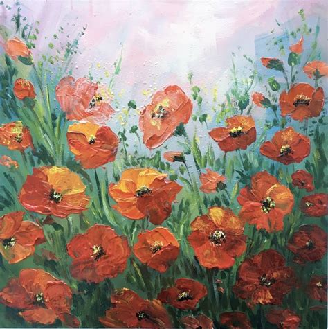 Red Poppies Original Oil Painting Painting By Alla Kyzymenko Saatchi Art