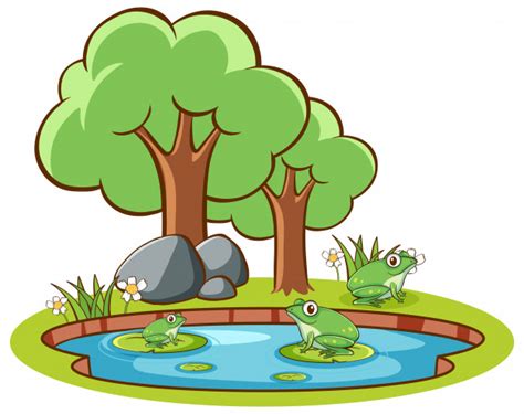 Free Isolated Hand Drawn Of Frogs In The Pond Free Vector Nohatcc