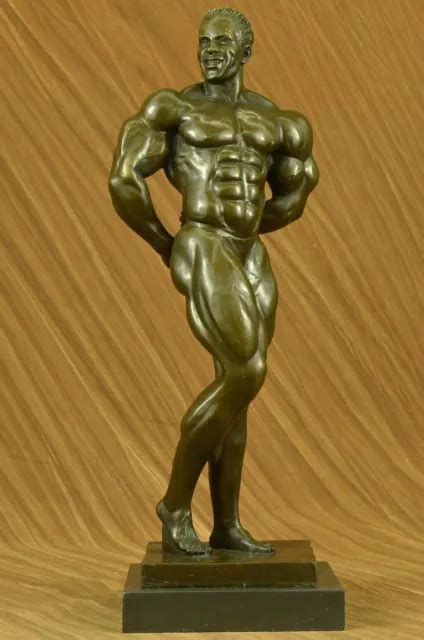 Muscular Art Semi Nude Male In Pose Hot Cast Bronze Erotica Sculpture