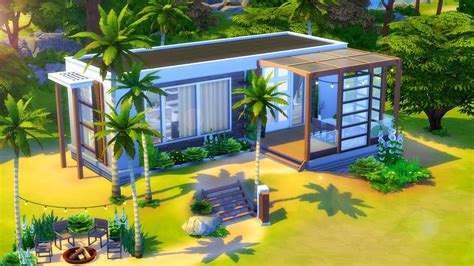 Modern Tiny House Sims 4 Speed Build Youtube Otosection