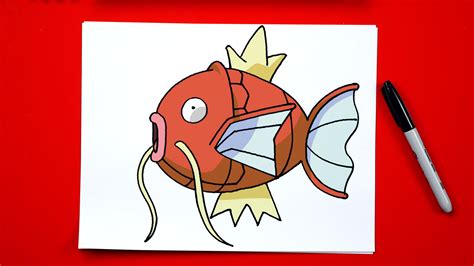 How To Draw Magikarp Pokemon Art For Kids Hub