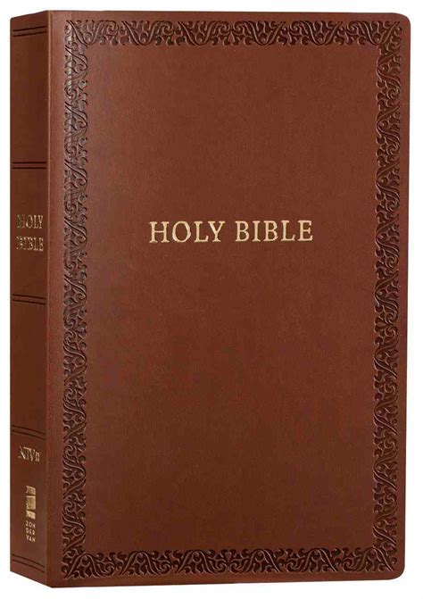 Niv Holy Bible Soft Touch Edition Brown Black Letter Edition By