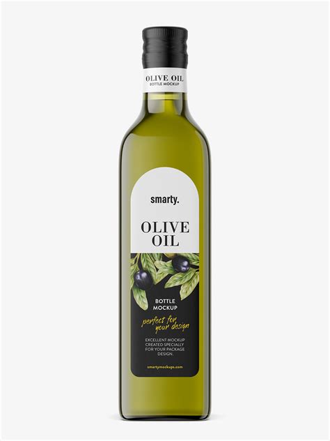 Your easier way to design. Olive oil bottle mockup - Smarty Mockups