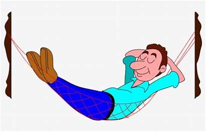 Cartoon Hammock Clipart Sleeping Relaxing Clip Retirement