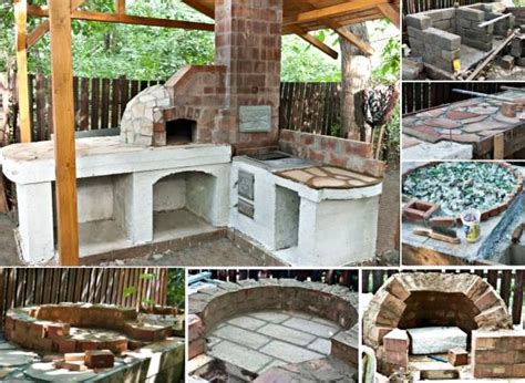 How to make your own outdoor kitchen. Build your own Outdoor Kitchen with Pizza Oven- this brings DIY to a whole new level! | Pizza ...