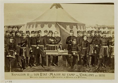 Napoléon Iii Et Son Etat Major Au Camp De Châlons En 1870 Dernière