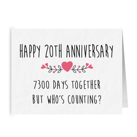 Funny 20th Anniversary Card For Husband Wife 20 Year Etsy