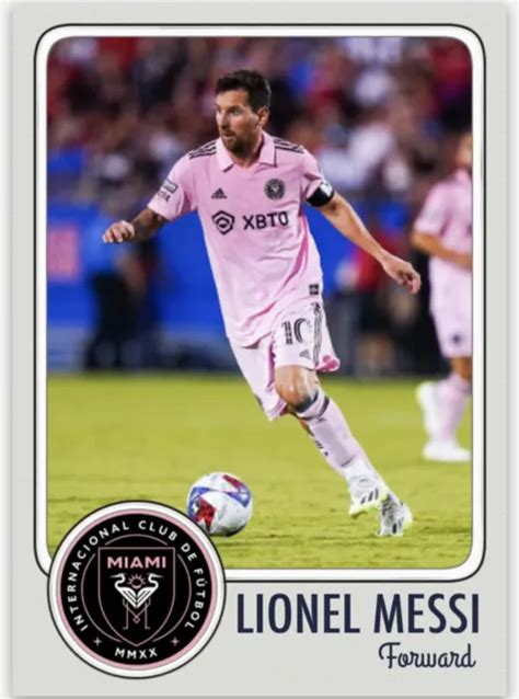 Lionel Messi Custom Soccer Card Inter Miami Forward 999 Picclick