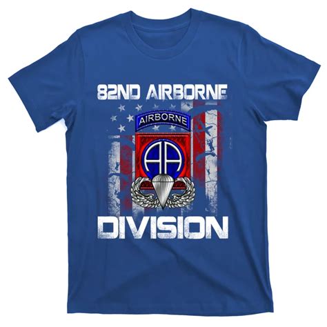 82nd Airborne Division Paratrooper Veteran Us Flag Vintage T T Shirt
