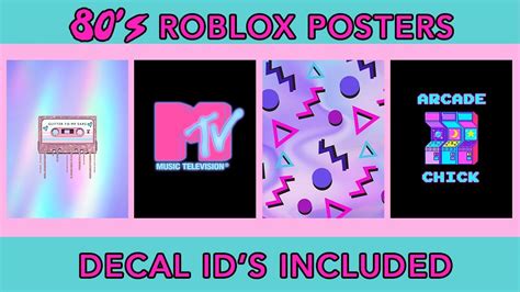 80s Aesthetic Roblox Posters Bloxburg Decal Ids Youtube