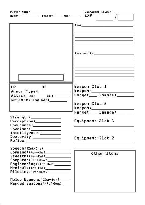 Character Sheet Pdf By Redwolfradolf On Deviantart