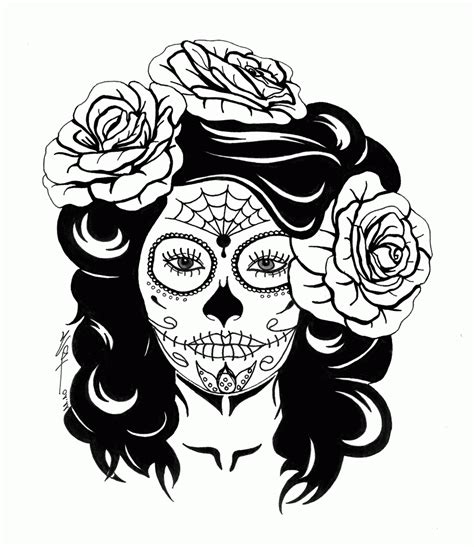 Sugar Skull Coloring Pages Coloring Home