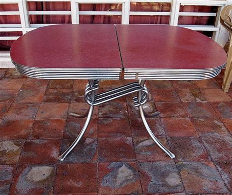 Vintage Formica Kitchen Table Raspberry Chrome Spider Legs S Mid