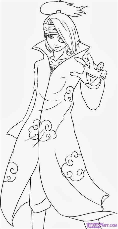 Naruto é um daqueles desenhos que onde desembarca faz sucesso. Deidara | Desenhos para colorir naruto, Naruto e sasuke ...