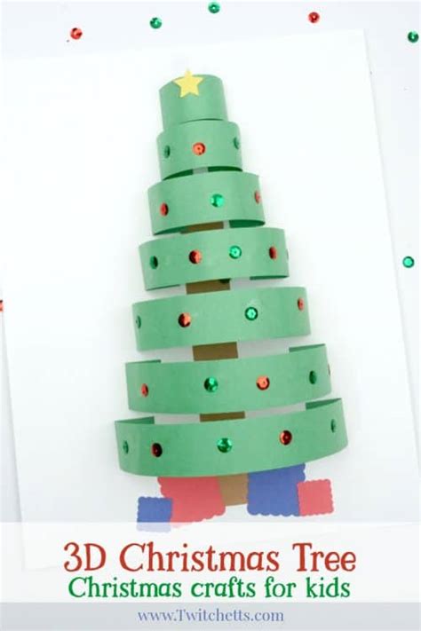 3d Paper Christmas Tree ~ Christmas Crafts For Kids Twitchetts