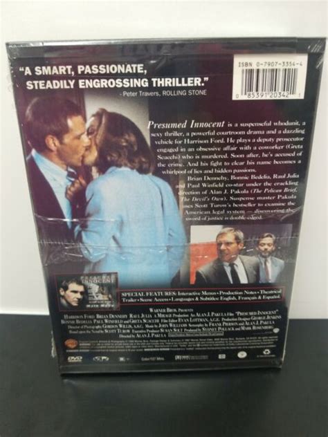 New Presumed Innocent Dvd 1990 Harrison Ford Raul Julia Greta Scacchi New Ebay