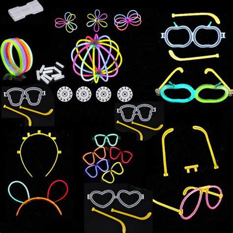 แท่งไฟ30cs Glow Luminous Sticks Glasses Fluorescent Bracelets Necklace Bunny Headband Connectors