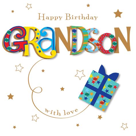 It does not have to be a standard boring card. Grandson Happy Birthday Greeting Card | Cards