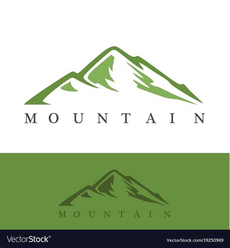 Green Mountain Logo Royalty Free Vector Image Vectorstock Aff