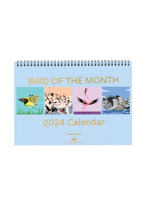 2024 Bird Of The Month Large Desk Calendar Happy Wagon