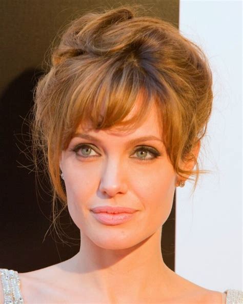 Angelina Jolies Hair Up In A Sophisticated French Twist
