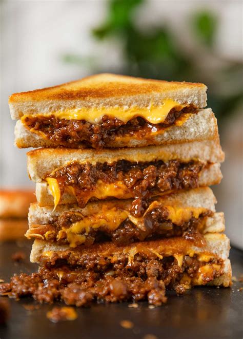Kids love it and adults can never resist the messy nostalgia. Sloppy Joe Grilled Cheese Recipe - Dinner, then Dessert