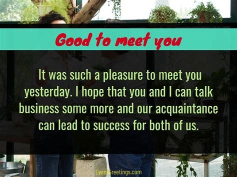 Nice To Meet You Quotes For Pleasant Meeting Events Greetings