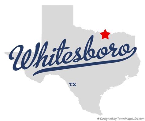 Map Of Whitesboro Tx Texas