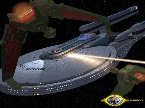 Uss Excelsior In Battle With Klingon Birds Of Prey Star Trek Star