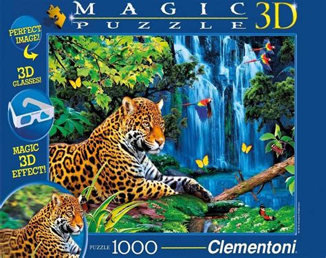 Jaguar Jungle 3d 1000 Piece Jigsaw Puzzle Made By Clementoni Jig