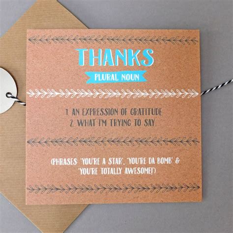 Funny Thank You Card By Allihopa