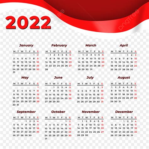 Gambar Kalender 2022 Bendera Indonesia Kreatif Kalender Satu Halaman