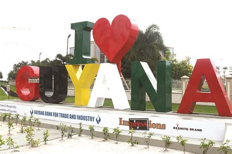 thag commissions 5m “i love guyana” sign guyana times