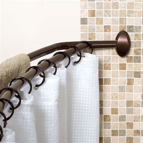 Zenna Home Double Curved Shower Curtain Rod Double Shower Curtain Shower Curtain Rods Hotel