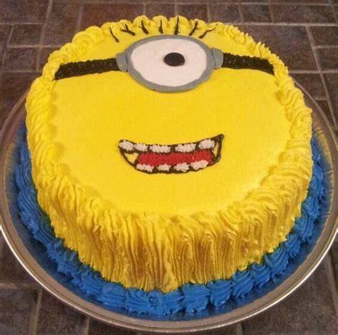And what better way to celebrate a birthday or event for your little minion than with a minion cake! minion round cake | Cake, Cake decorating, Minion party