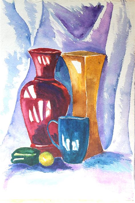 Still Life Painting With Watercolour Still Life Painting Painting