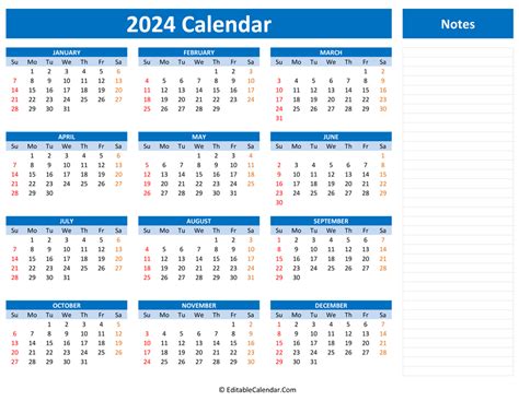 Printable Calendars 2024 Printable Templates 2024 Calenders 2024