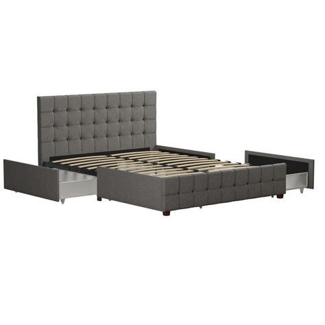 The anna upholstered bed is the first step to creating a bedroom you're excited to show off. Elizabeth Tufted Upholstered Low Profile Storage Platform ...