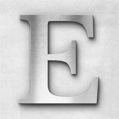 Metal Letter E Uppercase Serif Series
