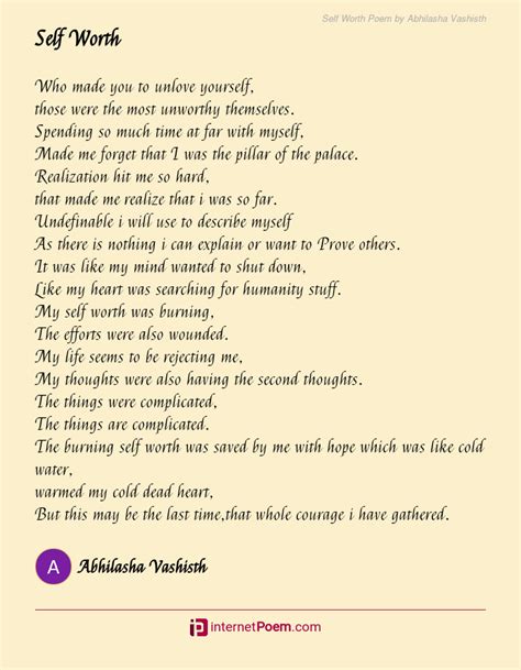 Self Worth Poem By Abhilasha Vashisth