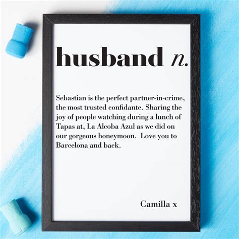 26 stylish father's day gift ideas for every type of dad or husband shopping for dad in any shape and form need not be a chore. Husband Gift Personalised Husband Definition Print By ...