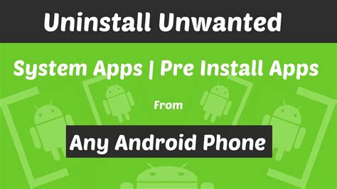 How To Uninstall Pre Installed Apps On Android Phone Root Required
