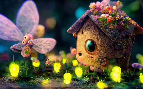 Fairy House Wallpaper 4k Cute Art Cute House