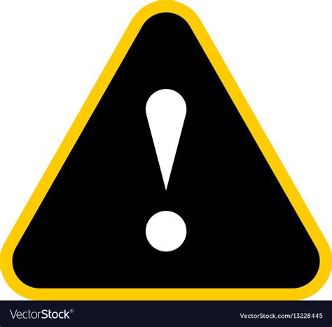 Black Triangle Exclamation Mark Icon Warning Sign Vector Image My XXX Hot Girl