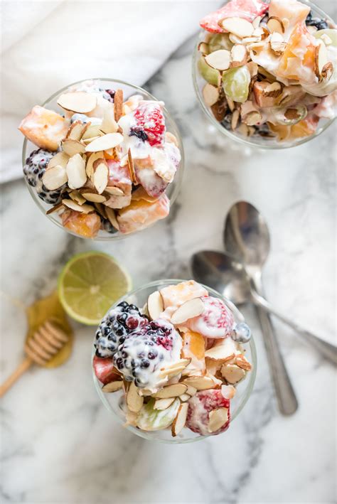 Fruit Salad With Lime Yogurt Dressing