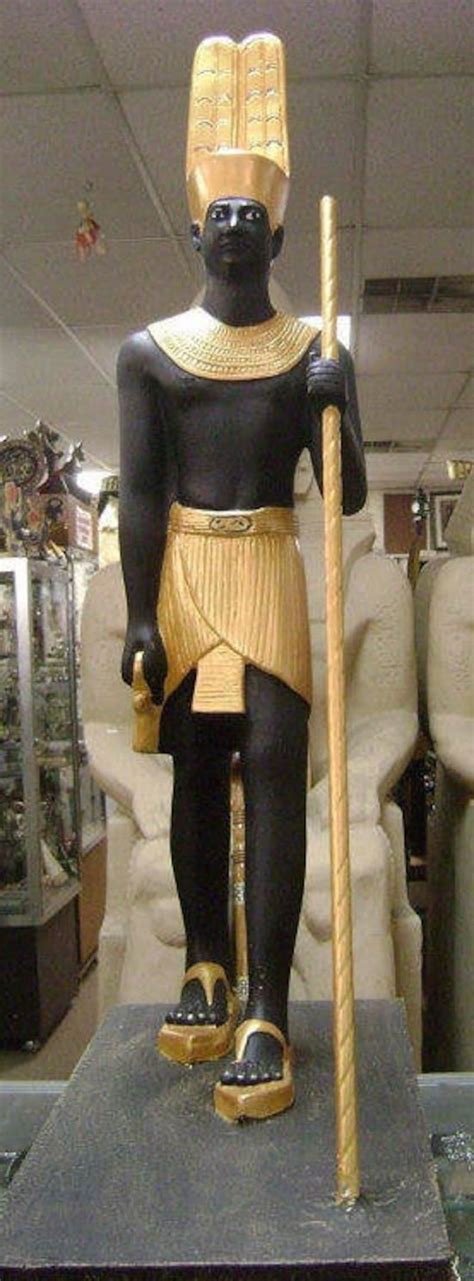 Unique Large Egyptian Amun Ra God Of Power And Wealth Statue Etsy