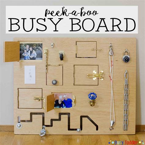 How To Make A Peek A Boo Busy Board Busy Boards For Toddlers Diy