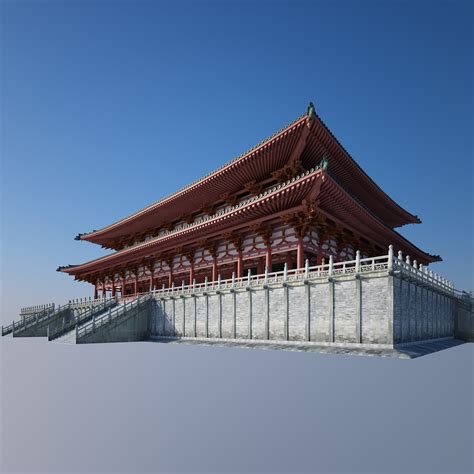 3d Chinese Architectural Palace Model